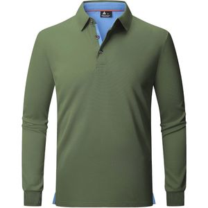 Lange Mouw Polo Golf voor Heren - Lichtgewicht en Ademend Sportshirt voor Lente en Herfst