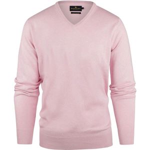 Steppin' Out Trui Cotton Cashmere V-hals Roze - Maat 3XL - Heren - Pullovers