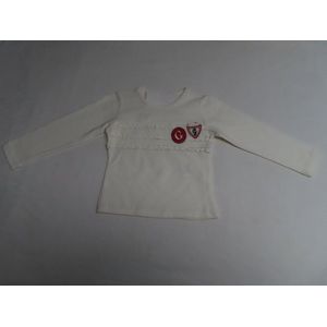 T-shirt met lange mouw - Meisje - Creme - ruches - 3 jaar 98