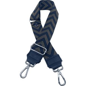 Schoudertas band - Hengsel - Bag strap - Fabric Straps - Boho - Chique - Chic - Elegant styling met gele lijnen op zwart