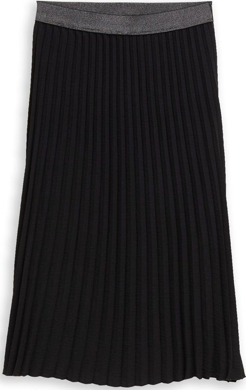 Tom Tailor - Plissérok - Effen - Knielang - Uitlopend - Elastische Band