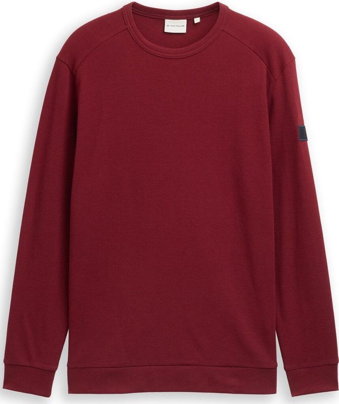 Tom Tailor Shirt met lange mouwen en wafelstructuur