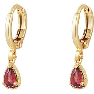 Bijoutheek Oorhangers drop rood