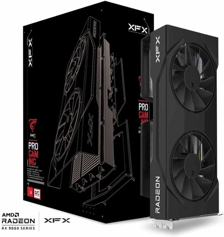 XFX - Swift RX 9060 XT OC - Videokaart - 8 GB - GDDR6 Geheugen