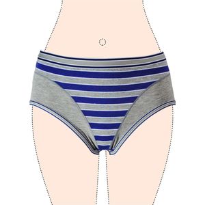 Dames slips 3 pack gestreept donker blauw S