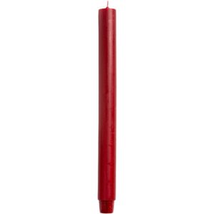 Rustik Lys - Lange, dikke dinerkaars 'Vigo' (Ø 2.6cm, 20 stuks, Antiek rood)