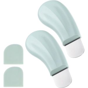 Allecto Plus - Set van 2 mee-eterschraper: Diepe reiniging gereedschap voor het verwijderen van zwarte koppen - Huidschrobber voor mannen en vrouwen