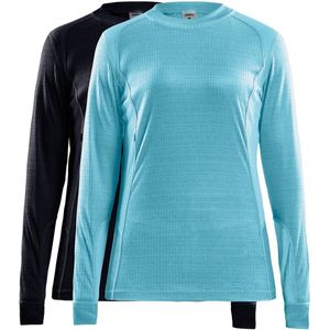 Craft Core Baselayer Thermo Shirt Thermoshirt - Maat XS  - Vrouwen - zwart - blauw