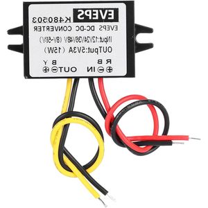 DC-DC Buck Converter - Converteer 12V/24V/36V/48V naar 5V 3A - Waterdichte Step-down Voedingsmodule voor 5V Elektrische Apparaten
