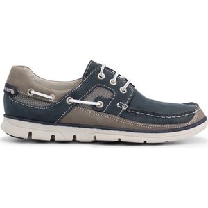 Travelin' Yarmouth Leren heren zomerschoenen mocassins - Blauw leer - Maat 45