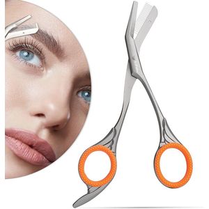 Wenkbrauw Trimmen Schaar met Kammen - Geschenken Voor Mannen en Vrouwen - Perfect voor Kous Vullers