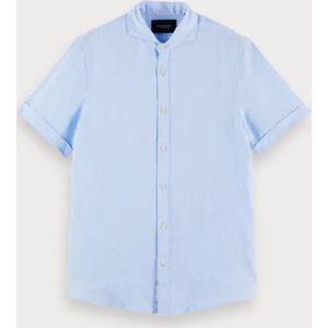 Scotch & Soda Linnen Overhemd - Blauw - Maat S