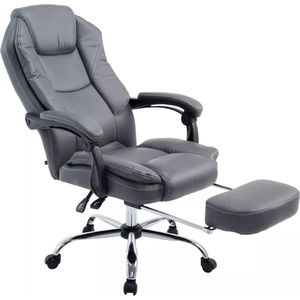 In And OutdoorMatch Premium Bureaustoel Earnestine - Op wielen - Grijs - Ergonomische bureaustoel - Voor volwassenen - Gamestoel Kunstleer - In hoogte verstelbaar