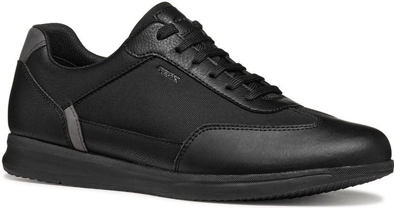Geox - Avery - Sneakers - Zwart - Stof en Gecoat Leer