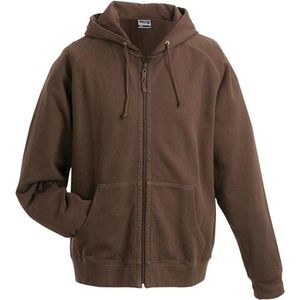 James and Nicholson Unisex Hooded Jacket (Bruin)