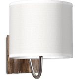 Home Sweet Home wandlamp Bling - wandlamp Drift inclusief lampenkap - lampenkap 20/20/17cm - geschikt voor E27 LED lamp - wit