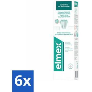 6 x Elmex Tandpasta Sensitive Professional 75 ml - Tandgevoeligheid - Tandpasta Gevoelige Tanden - Pijnverlichting Tanden - Elmex Sensitive Professional - Pro-Argin