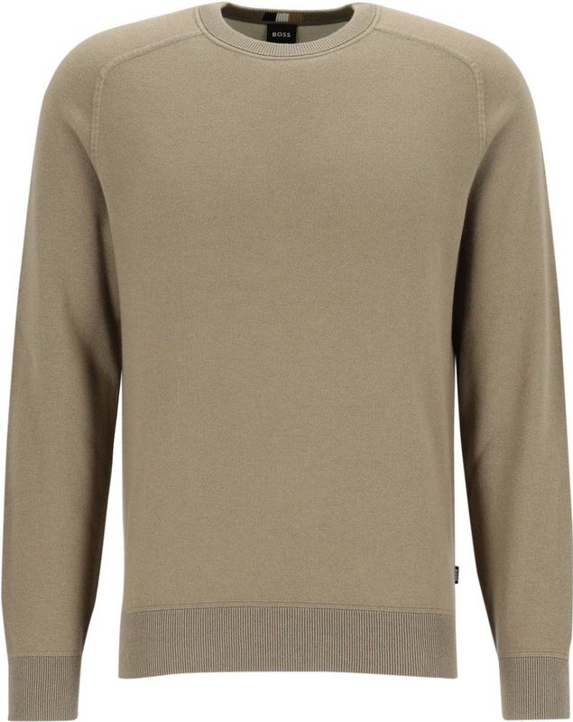 BOSS - Hidoneo - Gebreide Trui - Bruin - Regular Fit - Katoen met Wol