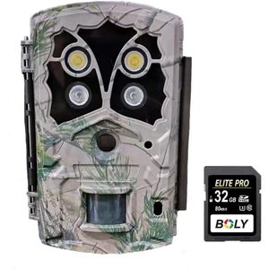 Wildcamera - Bewegingssensor camera - Nachtzicht - Dieren spotten - Boscamera - Buiten camera - Wildlife observeren - Beveiligingscamera natuur - Jachtcamera - Onopvallende camera - Buitenobservatie - Natuurfotografie - Dierensporen vastleggen - Time