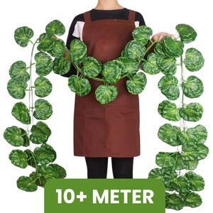 5x Realistische Klimop Slinger - Begonia - Kunst Klimop Groen - 5 x 235 CM - Klimop Nep Planten Kunst Planten - Bloemenslinger voor Binnen en Buiten