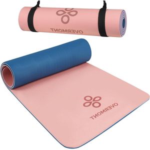 TPE yogamat met draagriem - 183 x 61 x 08 cm - extra dikke oefenmat - milieuvriendelijke antislip trainingsmat - anti-scheur pilatesmat - gymnastiekmatten voor thuis Yogamat