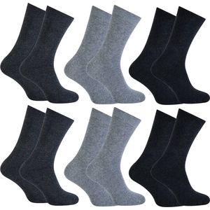 Teckel basic | Grijze dames sokken | Maat 36-42 | 6 paar