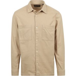 Marc O'Polo - Overhemd Twill Flanel Beige - Heren - Maat XL - Regular-fit