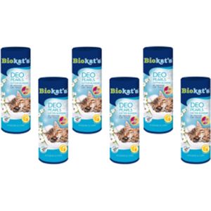 6x Biokat's Deo Pearls  Cotton Blossom - Kattenbakverfrisser - 700g