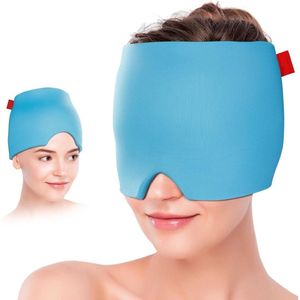 Migraine Masker - Hoofdpijn Muts - Directe Verlichting - Blauw