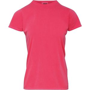 Basic ronde hals t-shirt comfort colors roze voor dames - Dameskleding t-shirt roze M (38/50)