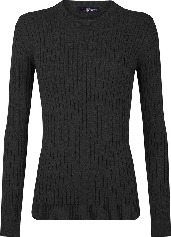 Jimmy Sanders - Trui - Antraciet - Katoen - Lange Mouw