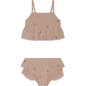 Bikini - Ruches - Gerecycled Polyester - Spaghettibandjes - Blauw