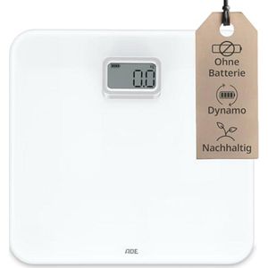 Milieu-vriendelijke batterijvrije digitale badkamerweegschaal tot 150 kg | Wit