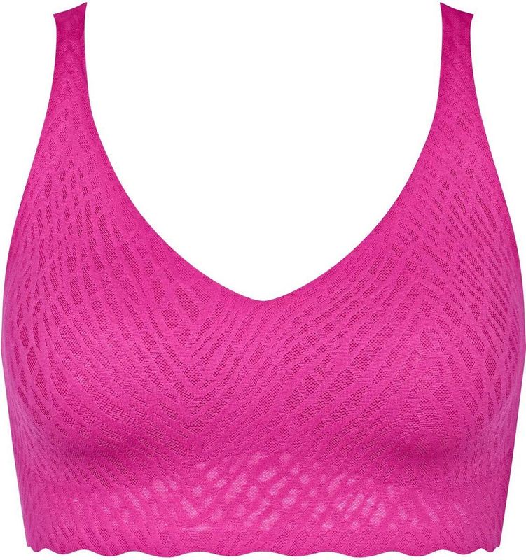 sloggi ZERO Feel Bliss Bralette Dames Beha - Fuchsia - Maat XL
