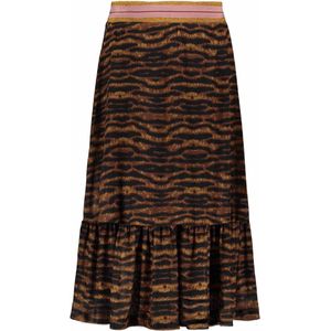 Like Flo Meisjes rok - AOP mesh lang - Camel