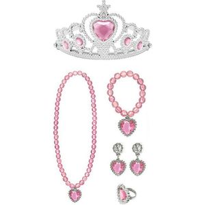 Roze tiara / kroon - voor bij je prinsessenjurk