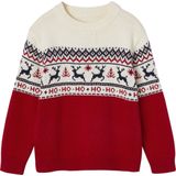 Jacquard - Kindertrui - Rood - Kerstthema - Familiecapsule