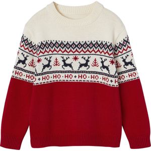 Jacquard - Kindertrui - Rood - Kerstthema - Familiecapsule