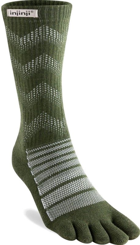 Injinji Teensokken Outdoor Midweight Crew Wool Unisex IS223670 50 Green S=37-40