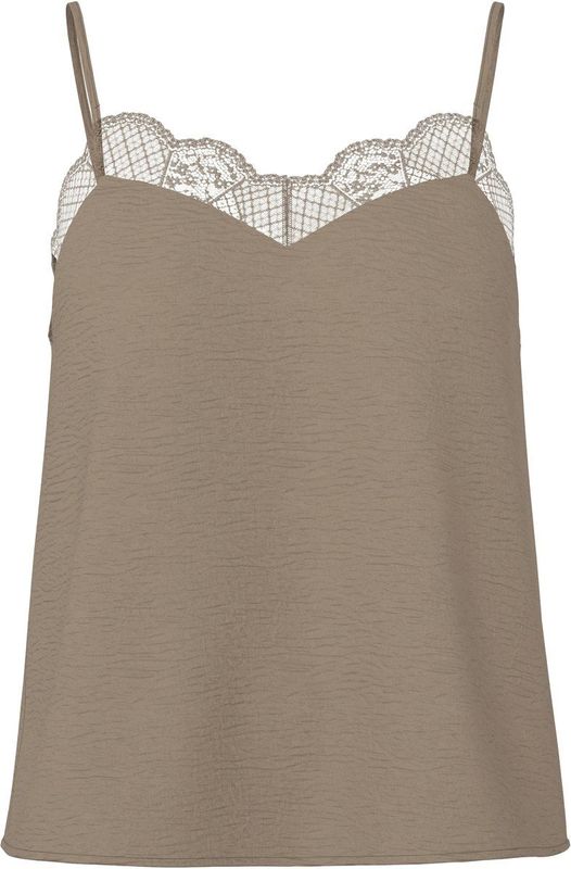 Top - PCTiffany - Blouseshirt - Effen - V-hals - Mouwloos - Gerecycled Materiaal