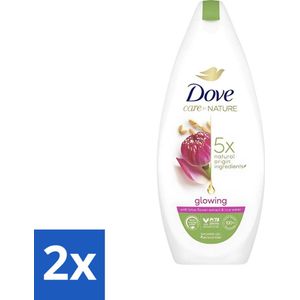 2 x Dove - Douchegel - Care By Nature - Glowing - Verfrissend - 400 ml - Douchegel - Dove - Verfrissend - Hydraterend - Energiek