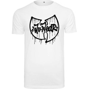 Urban Classics - Wu Wear Dripping Logo Heren T-shirt - S - Wit