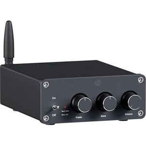 Equivera - Versterker Audio - HiFi Versterker - Bluetooth - Stereo Versterker - Zwart