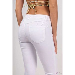 Broek Toxik3 Push-up medium normale taille wit