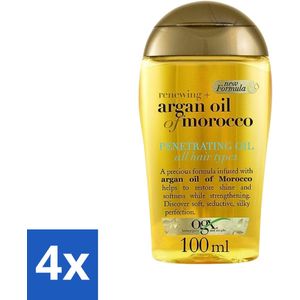 OGX - Argan Oil of Morocco - Haarolie - Penetrating Oil - Intensief Herstel - 100 ml - Voordeelverpakking - 4 stuks