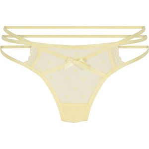 Hunkemöller Dames Lingerie String Melda - Geel - maat XS