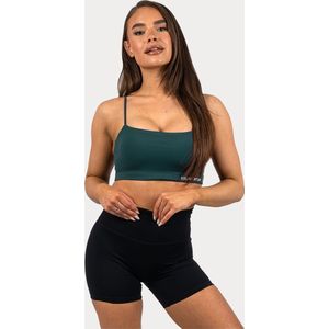 XXL Nutrition - Bandeau Sports Bra - Sportbeha, Sport bh, Sport Beha, Fitness Top Dames - Dark Green - Maat XS