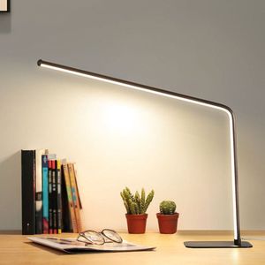 INOLEDS® - LED Bureaulamp 60x48cm - Dimbaar 3 Niveaus - Wit & Warmlicht - 3.000/6.000K - Zwart - Touch-schakelaar