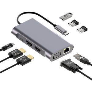 DailySupplies® Docking Station Laptop 2x HDMI - Splitter Laptop - USB-C - Universeel