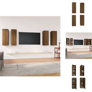 vidaXL Wandkast Bruineiken 30.5x30x90 cm - Hangende tv-meubelen - Kast